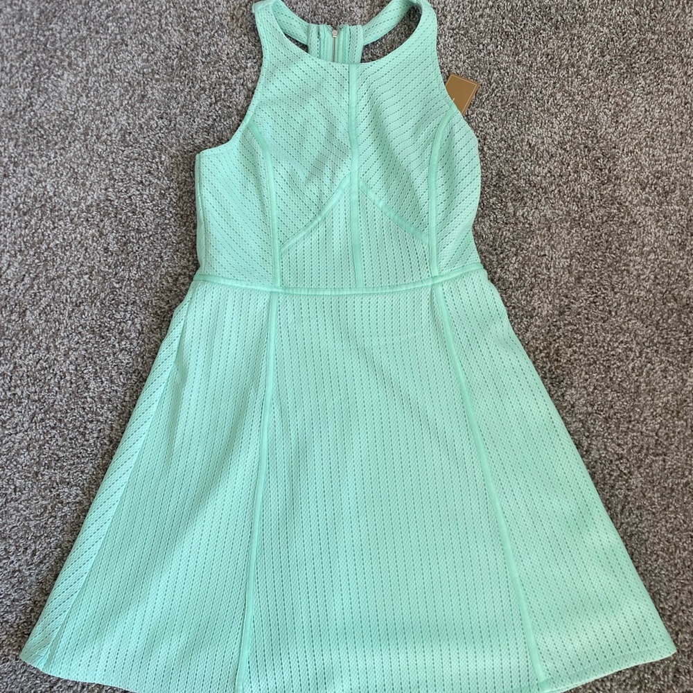 miami Mint Halter Fit-and-Flare Dress